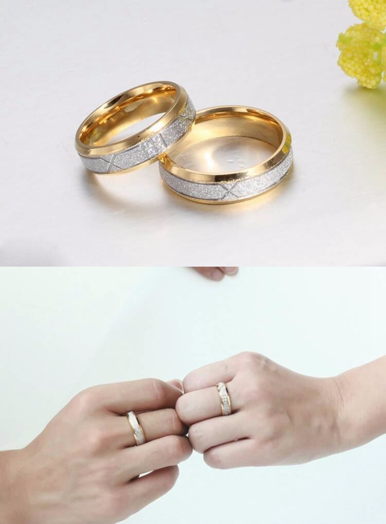 马特夫妇戒指沙特阿拉伯黄金结婚戒指