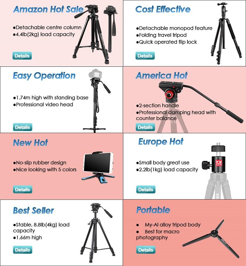 Camera Tripod Stand Multifunctional Detachable Monopod Strong