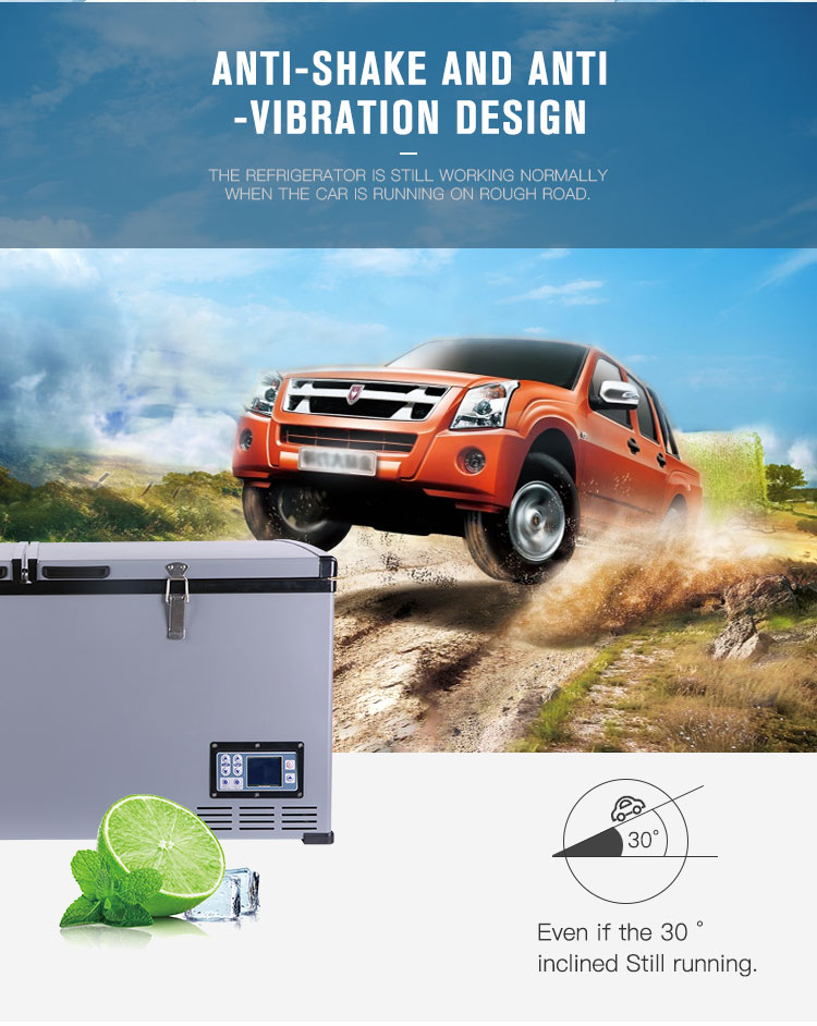 Cold Rolled Steel BCD80l 12/24v Portable Dual Zone Freezer Compressor Car Fridge Caravan Camping Yacht