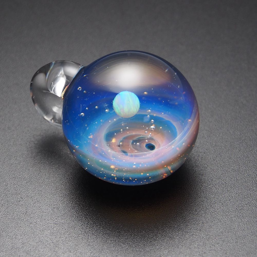 合成蛋白石硼硅玻璃球艺术宇宙球项链吊坠银河球