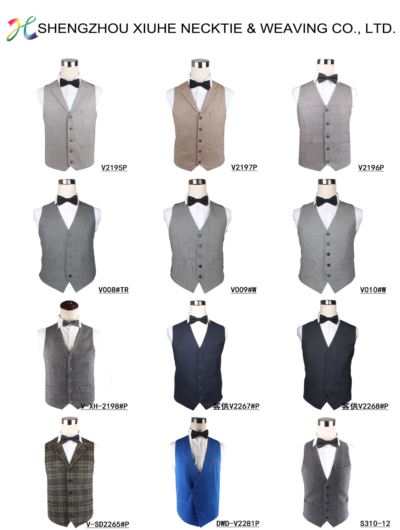 Wholesale Custom Tweed Cheap Wool Waistcoat Men Plaid Formal Suit Vest Cotton Vest Waistcoat