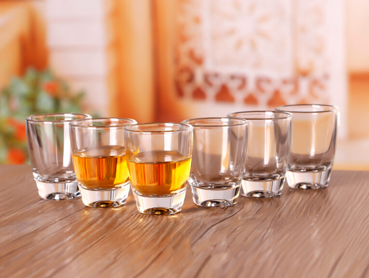 Round Shape Mini Size Clear Shot Glass Accept Customized Logo Glass Shot