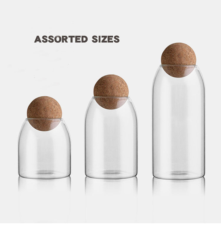 Food Storage Glass Jars Glass With Bamboo Lid Food Grade Material Glass Jar