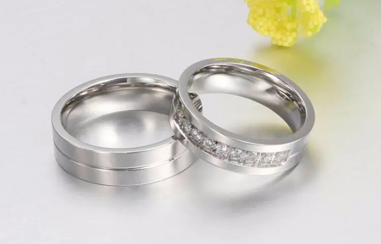 Wholesale Popular White Gold Diamond Engagement Wedding Couple Ring, Band Diamond Engagement Ring