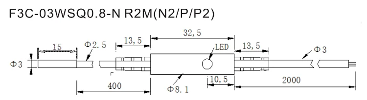 Posição Uso 0,8 mm Detecção de Ferro 3 mm de Diâmetro Micro Sensor de Proximidade Indutivo 12 V DC
