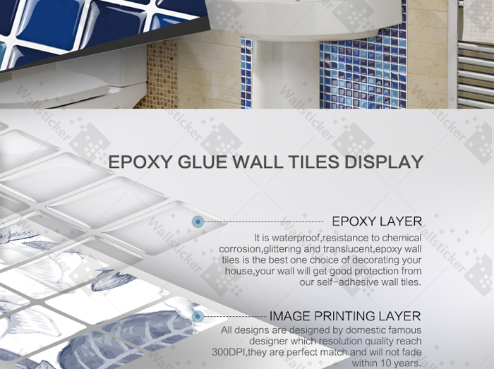 3D smart sticker self adhesive wall paper for wall decoration