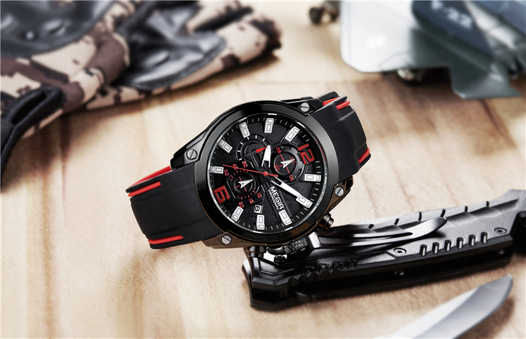 MEGIR 2063 Men's Quartz Analogue Chronograph Watch - Sporty & Stylish