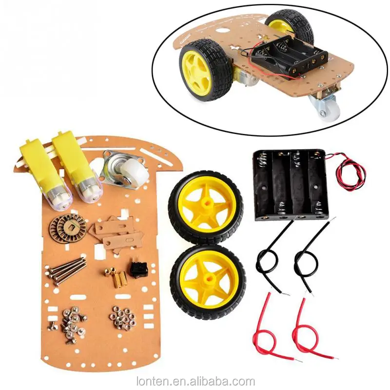 OEM Motor Smart Robot Car Chassis Kit Speed Encoder Battery Box 2WD
