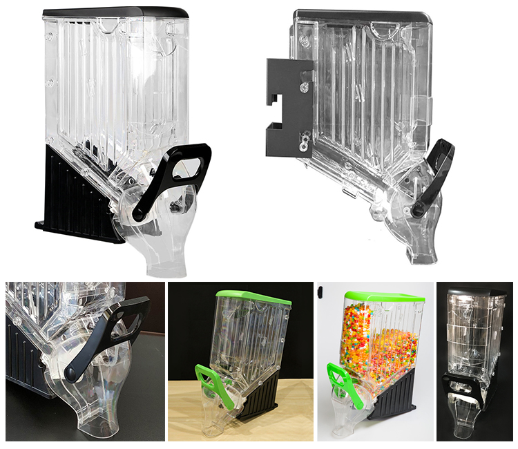 Transparent Gravity Bin Dispenser for Bulk Food & Nuts | OEM