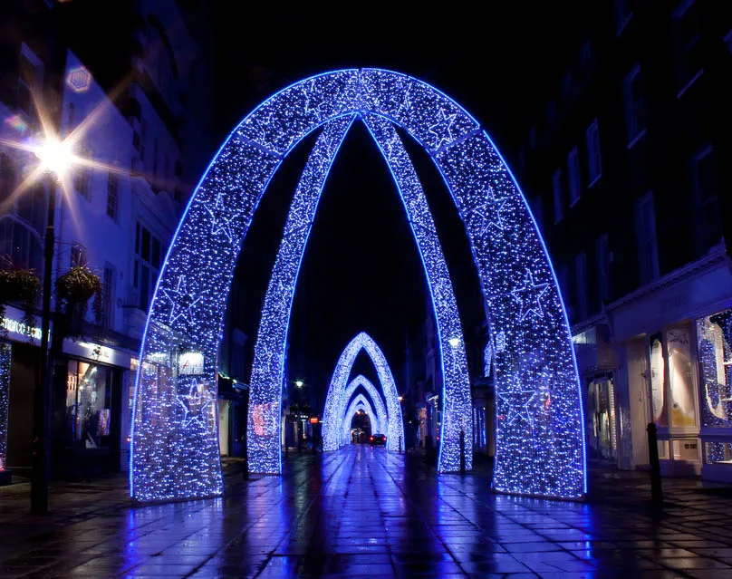 Outdoor 3D Tunnel Lights Street Decoration For Holidays