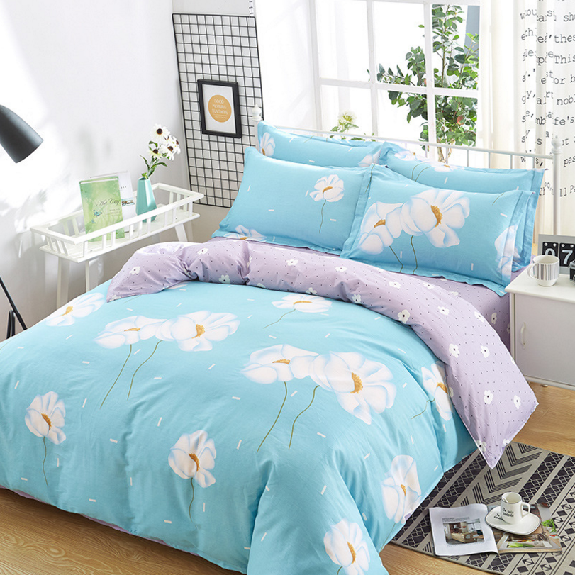 100% Cotton baby comforter bedding, Floral design for girl Duvet Cover, Kids Twin size sheet Sets, bedspread