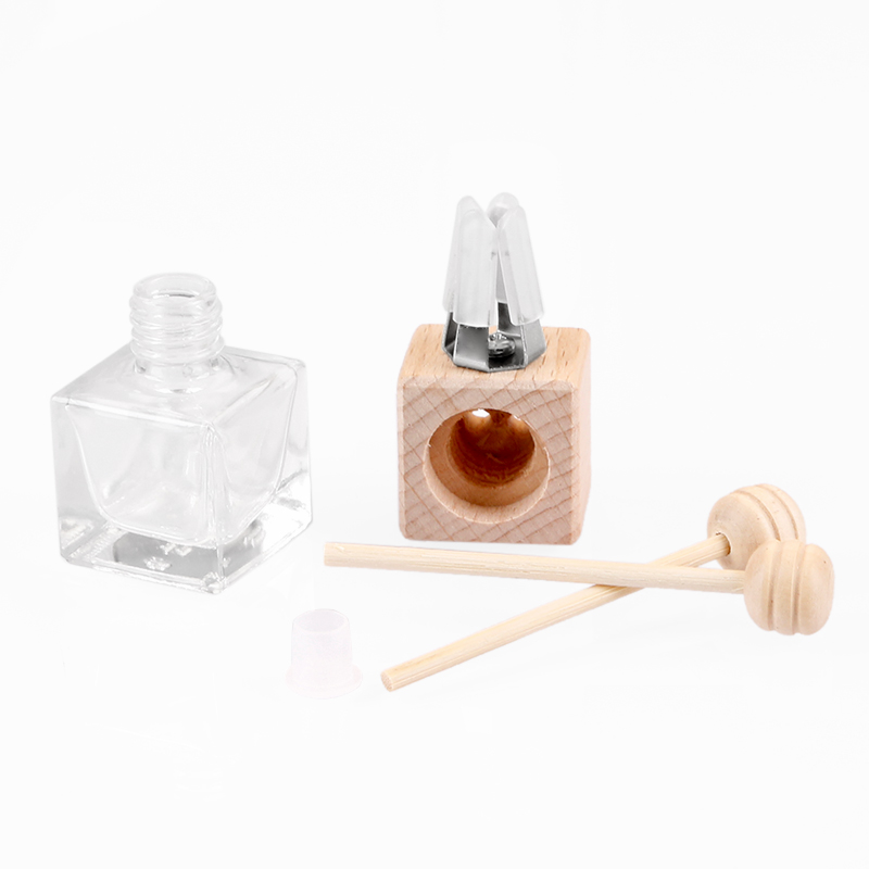Hanging Car Perfume Glass Bottle Essential Oil Diffuser, Aromatherapy Car Air Freshener