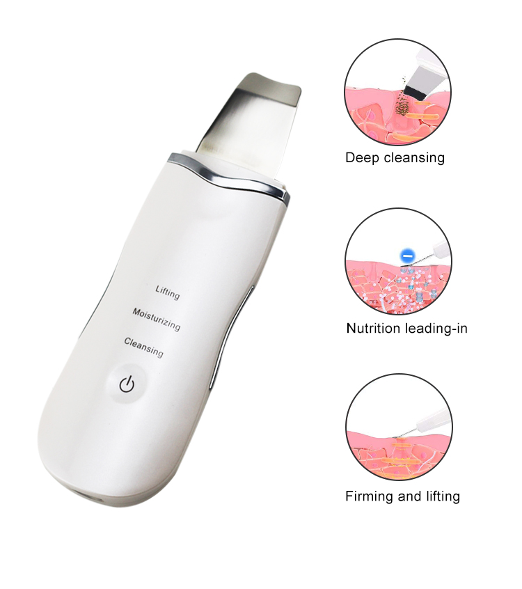 Home use facial clean skin rejuvenation device ultrasonic face scrub skin scrubber