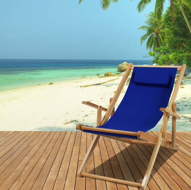 buy wood sling beach chair,wood deck chair,wood sling beac 