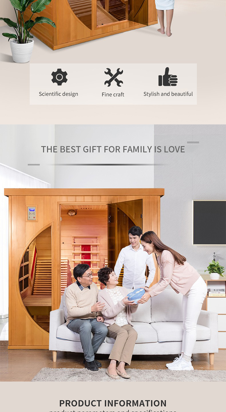 Luxury double lounge far infrared sauna room