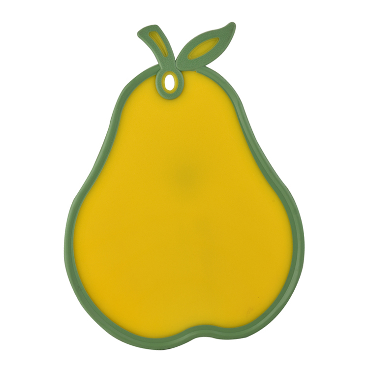 Wholesale pear fruit shape kitchen plastic chopping board cutting board