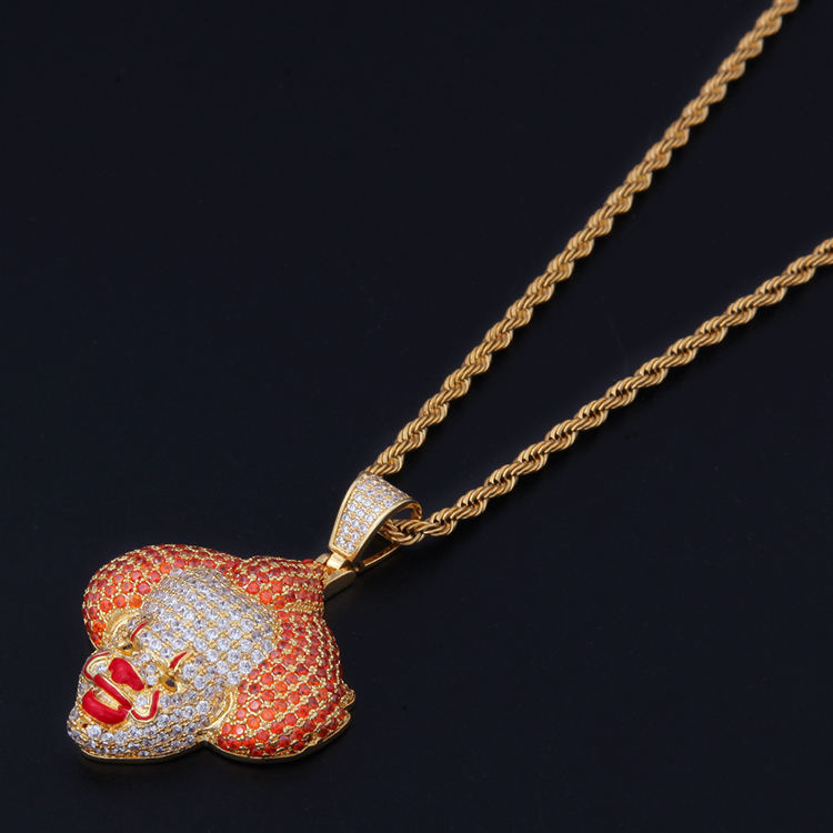 VANZACK Retro Clown Halsketten - 2er Set Im Vintage Look Für Karneval & Partys