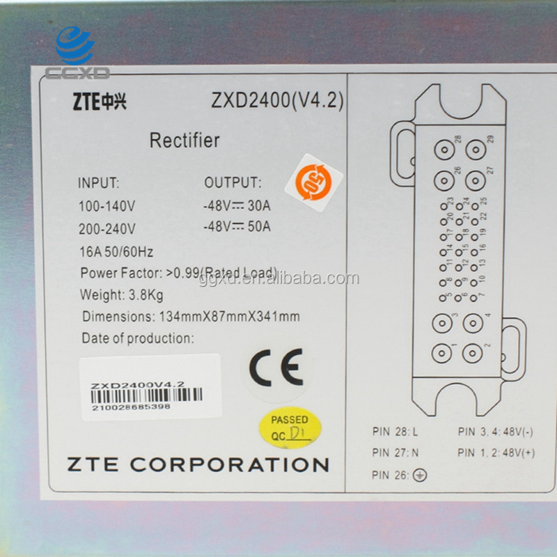 New ZTE ZXD2400 V4.2 48V 50A Telecom Power Supply - Reliable 48V