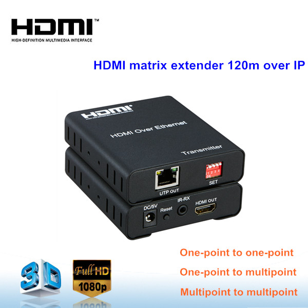high quality HDMI matrix extender 120m IR control over IP