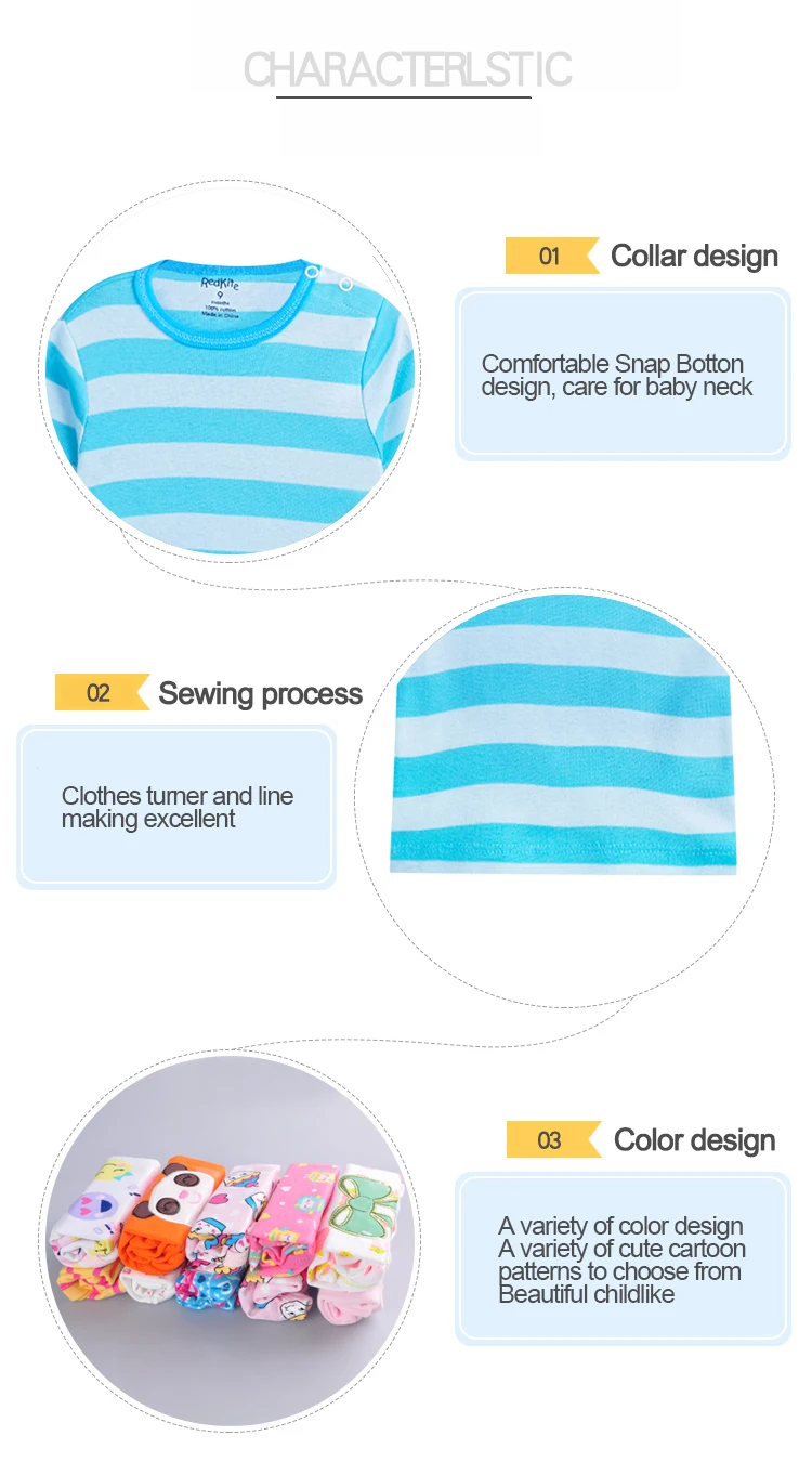 5-Pieces Random Design Anti Bacterial 100% Cotton Soft Linen Baby Clothes