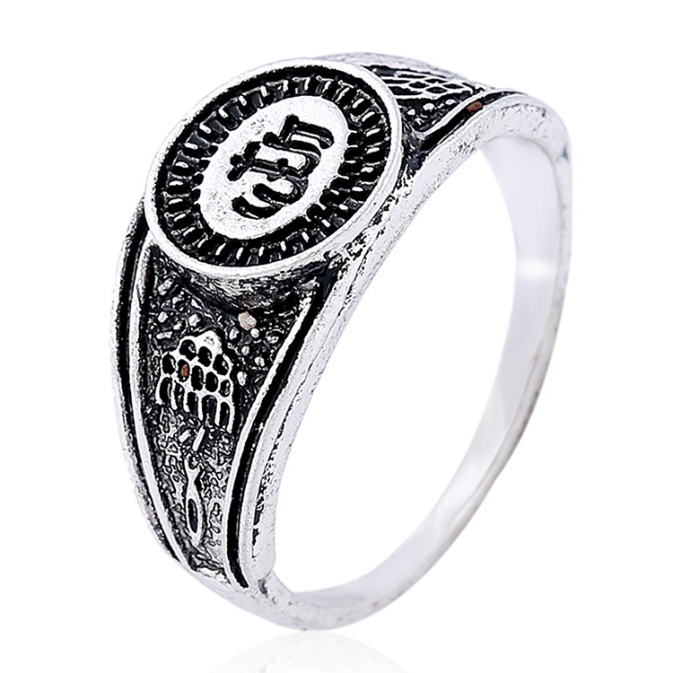 Wholesale high grade men silver wedding allah muslim islamic rings