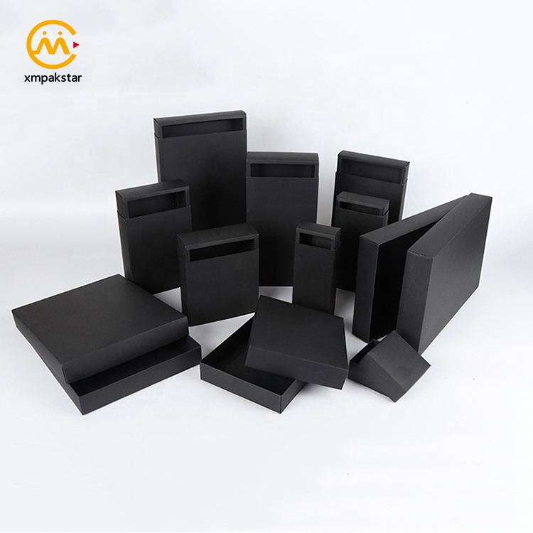Factory custom eco friendly slide opening drawer brown black Kraft paper match packaging boxes for tea