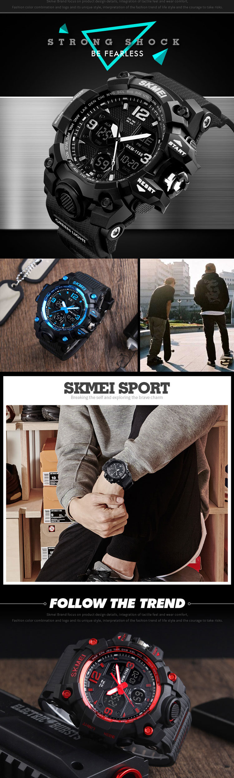 SKMEI 1155 B  relojes watches custom digital sport watch brand men wristwatch quartz wristwatches