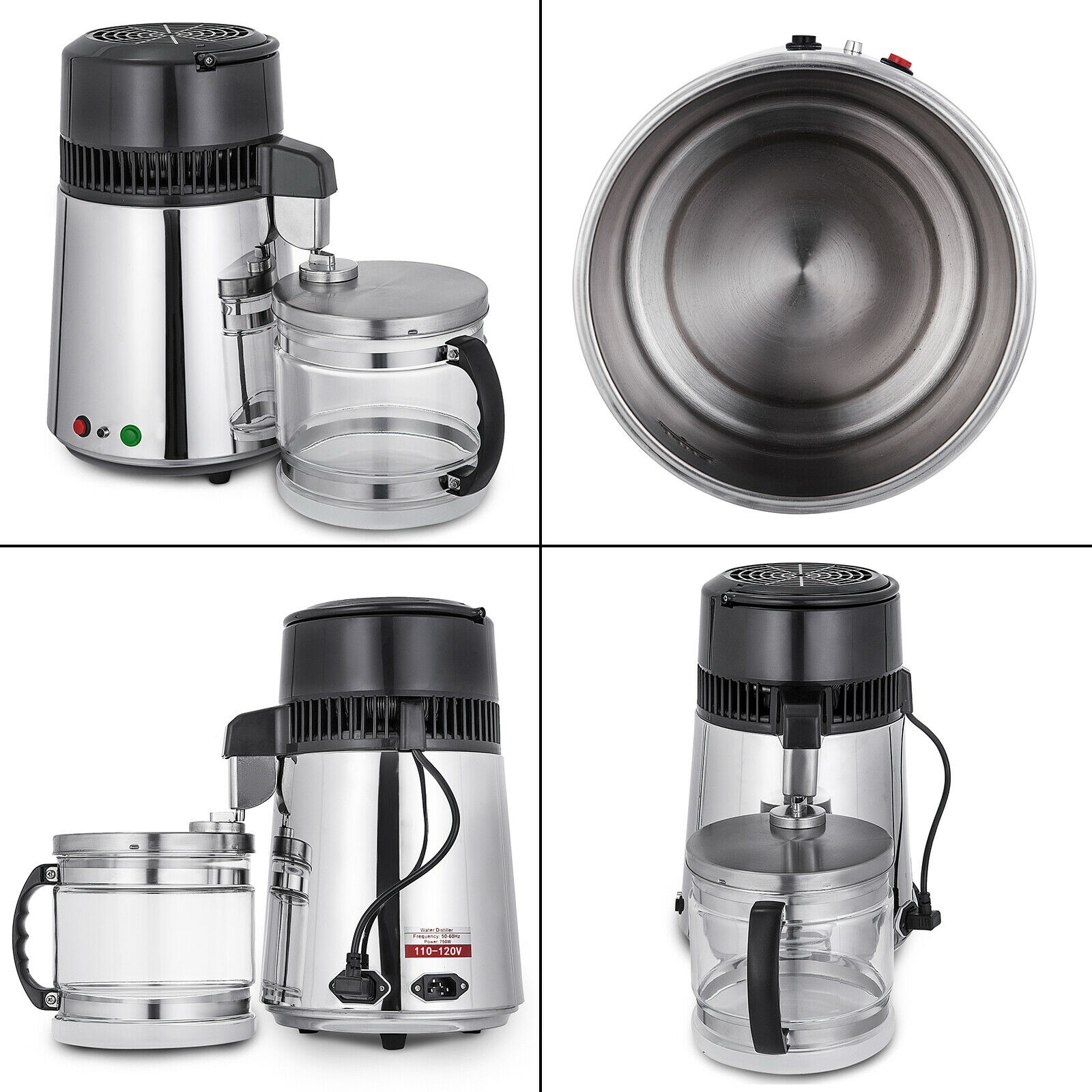 MÁY CHƯNG CẤT NƯỚC ĐỂ BÀN 1 LÍT/GIỜ HH-SC-3-SILVER 