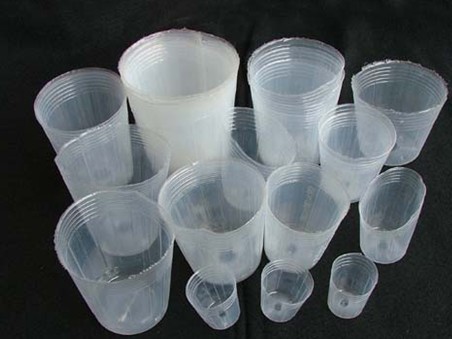 Black Plastic Soft Flower Nursery Pots UV Treatment