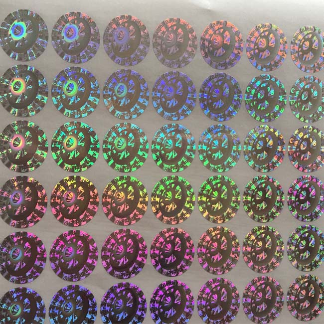 Guangzhou city offer adhesive custom logo made printed round 3d laser holographic hologram sticker