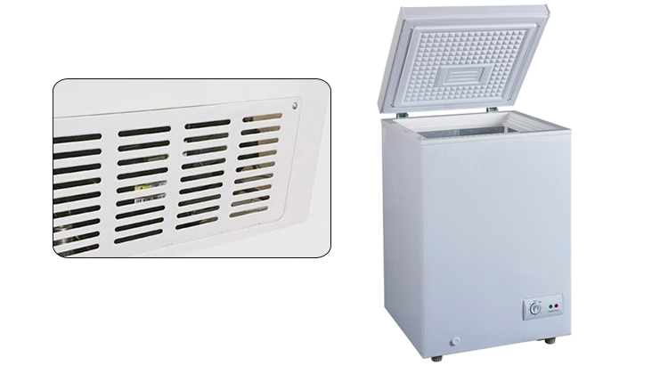 Commercial high efficiency chest freezer horizontal freezer with lock