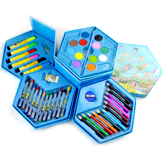 46pcs Multilayer Cartoon Kids Painting Set  School Art Set