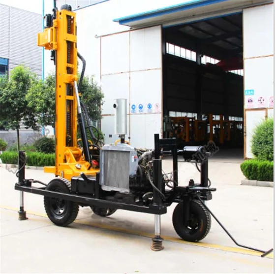 150m deep hydraulic diesel drilling rig used for mountain and rock formation well project