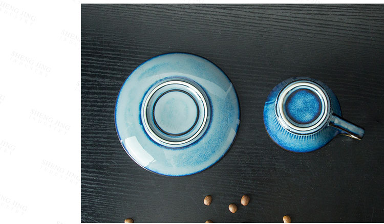 China Durable Restaurant Crockery Reactive Blue Plate