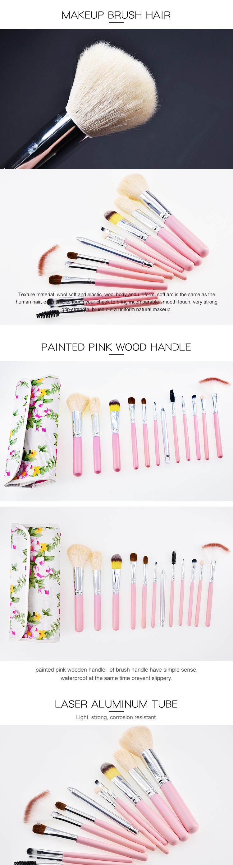 2018 professional brochas para maquillaje pink brochas de maquillaje