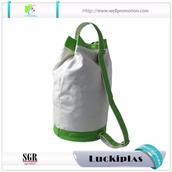 Segeltasche aus strapazierfähigem Baumwoll-Canvas mit einem Riemen, Segeltasche mit individuellem Logo