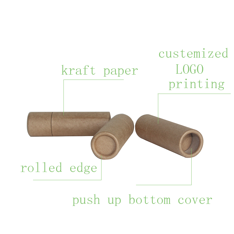 ECO friendly 0.3oz/0.5oz/2oz  push up tube  lip balm co<i></i>ntainer  lipstick packaging tube