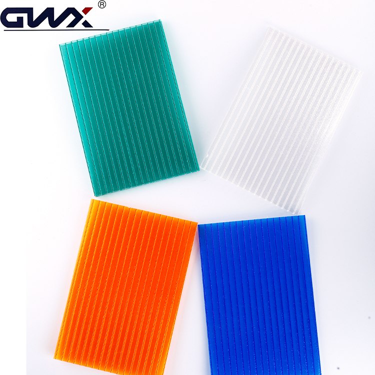 colored easy clean polycarbonate hollow pc double layer sheet for sunroom