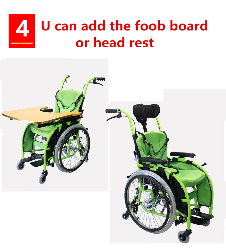 Foldable adjustable handcycle children wheelchair for cerebral palsy wheelchair.