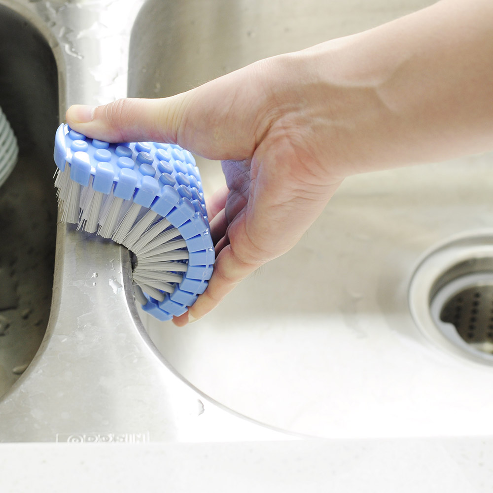 home kitchen & bathroom soft bendable flexible faucet cleaning scrub 2 in 1 cleaning floor brush