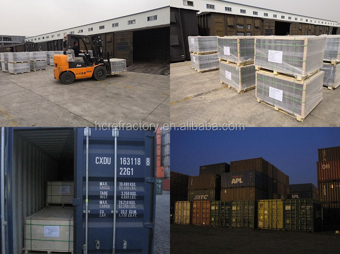 Zhengzhou HCR Brand tin bath bottom brick/fire caly block/ casting kaolin block for float glass furnace