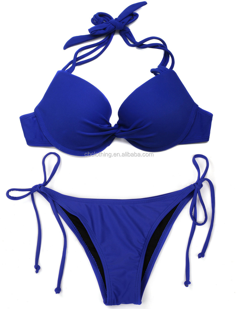 Sapphire Blue Fashion Sexy Solid color Bikini