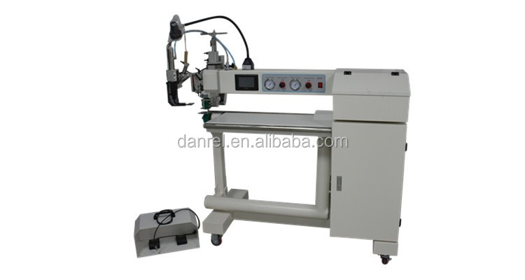 China Supplier DR-T300D Dual Arms Hot Air & Hot Wedge PE Tarpaulin Welding Machine with Fabric Pullers