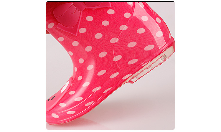 Cute Children Outdoor Rain Boots PVC Rubber Water Proof Shoes Boots For Kids