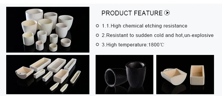 Carbon sulfur analysis ceramic crucible for leco carbon and sulfur analyzer