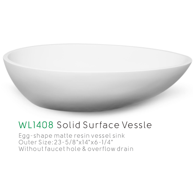 White Color Egg Shape Bathroom Basin Art Sink for Hand Wash
