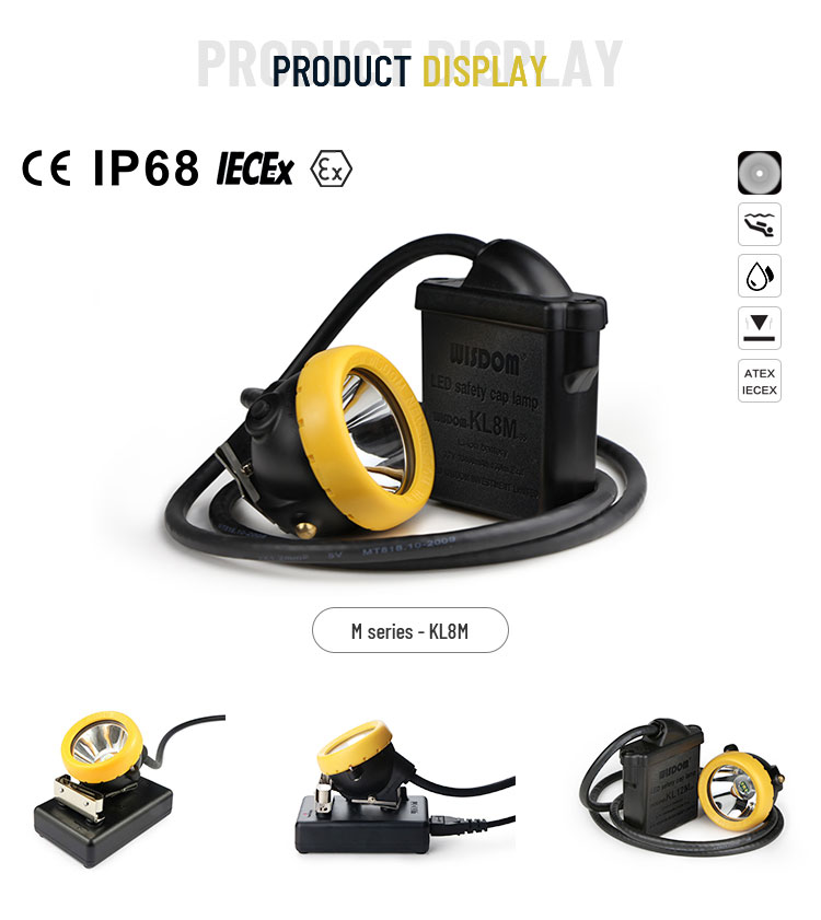 Miner's safety cap lamp led coal mining lights KL8M miner lamp