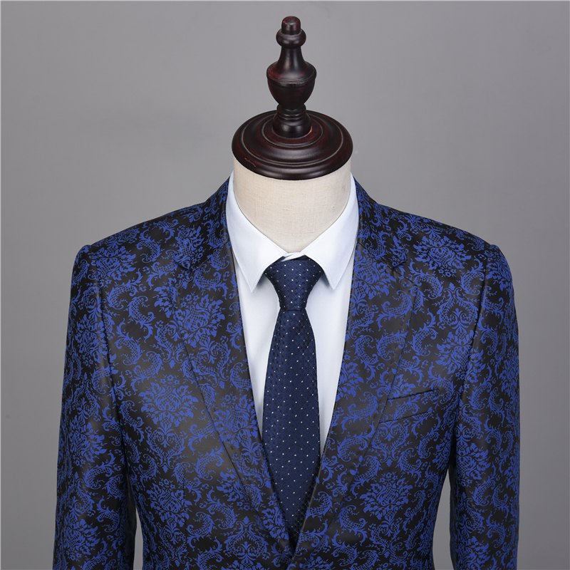 NA48 Floral Flower Pattern Wedding Suits For Men 4XL 5XL Plus Size Slim Fit Mens Party Prom Suits Homecoming Suit