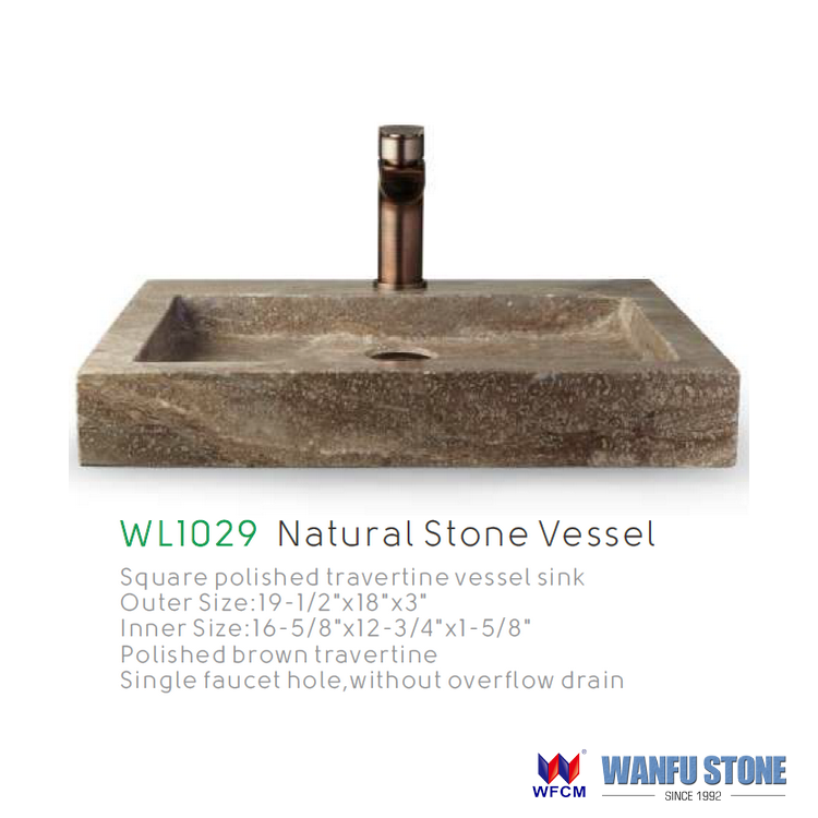Factory Price Garden Outdoor Bathroom Granite Stone Sink