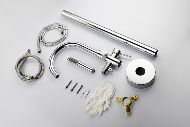 Free Standing Bathtub Filler Mixer Classic Faucet With Shower Freestanding Bath Tub Floor Fitting Brass Headset